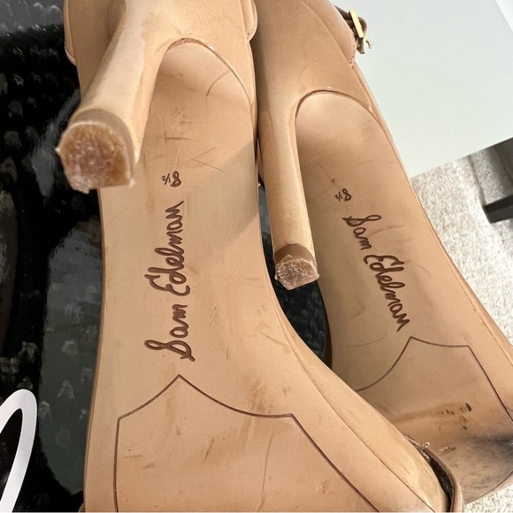 Sam Edelman Eleanor Patent Almond Heeled Sandals - Picture 8 of 11